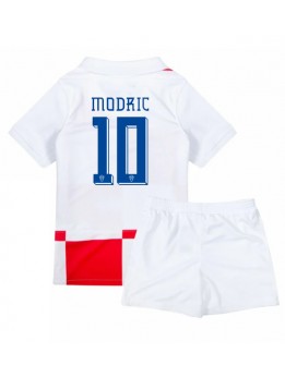 Detské Futbalové oblečenie Chorvátsko Luka Modric #10 ME 2024 Krátky Rukáv - Domáci (+ trenírky)